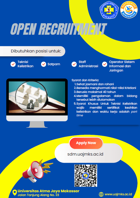 Read more about the article Open Recruitmen Tenaga Kependidikan !!