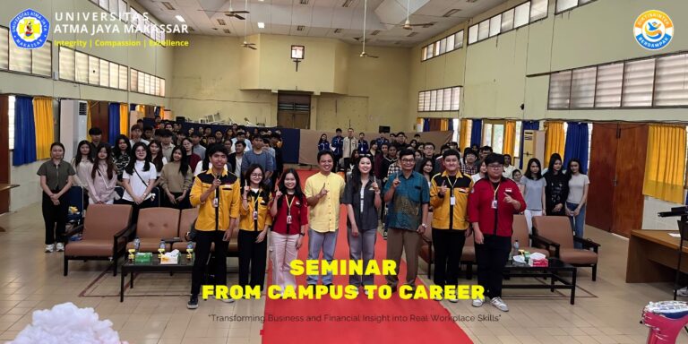 Read more about the article HMJ FEB Universitas Atma Jaya Makassar Selenggarakan Seminar “From Campus to Career”